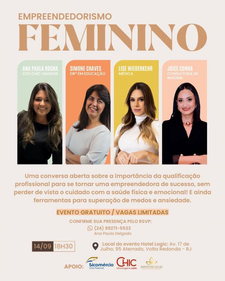 PALESTRA SOBRE EMPREENDORISMO FEMININO